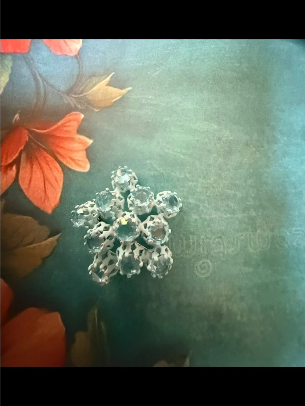 Blue Crystal Floral Brooch - Women Jewelry